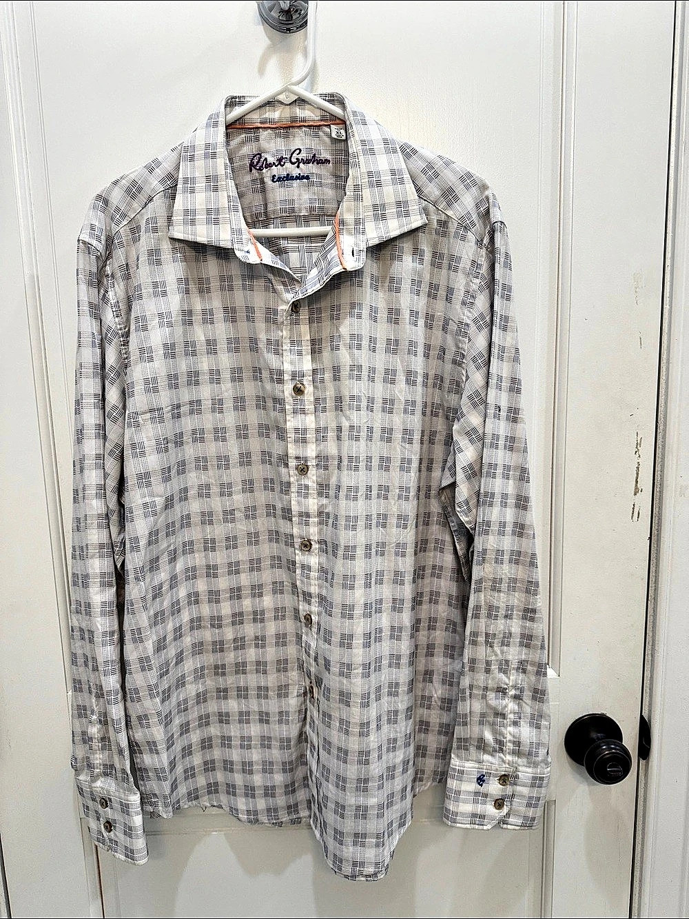 Robert Graham Exclusive Checkered Button Down Shirt XL Like New